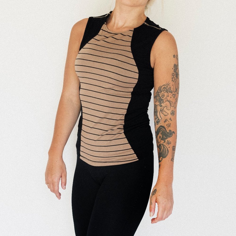 Black and Tan | Dressy Tank Top